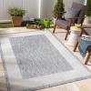 imageLivabliss Sawyer Outdoor Border Modern Area Rug 53quot x 7 Blue