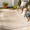 imageLivabliss Sawyer Outdoor Border Modern Area Rug 53quot x 7 Khaki