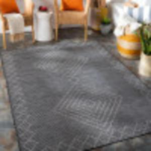 imageArtistic Weavers Cade Outdoor Global Area Rug 51quot x 7 Dark Gray