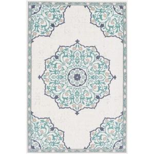 imageArtistic Weavers Melodie Prosperie Oriental Outdoor Area Rug 53quot x 77quot DenimBlue