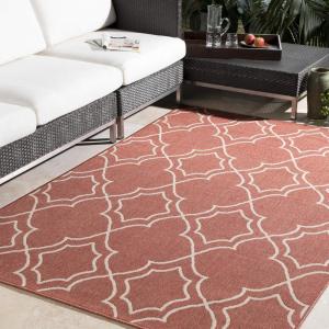 imageGeorgia Cherry Indoor  Outdoor Area Rug 23quot x 46Red