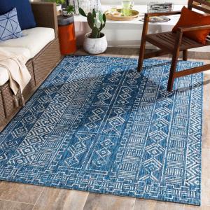 imageLivabliss Christian Bohemian Outdoor Area Rug53quot x 77quotDenimDenim