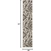 imageLivabliss Alysia Outdoor Damask Area Rug73quot SquareCreamGrayCream  Black