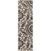 imageLivabliss Alysia Outdoor Damask Area Rug73quot SquareCreamGrayCream  Black