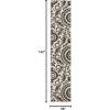 imageLivabliss Alysia Outdoor Damask Area Rug73quot SquareCreamGrayCream  Black