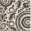 imageLivabliss Alysia Outdoor Damask Area Rug73quot SquareCreamGrayCream  Black