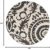 imageLivabliss Alysia Outdoor Damask Area Rug73quot SquareCreamGrayCream  Black
