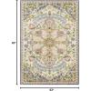 imageLivabliss Donte Floral Medallion Area Rug 53quot Square Terracotta