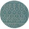imageLivabliss Yesina Bohemian Outdoor Area Rug710quot Square Aqua53 Round