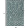 imageLivabliss Yesina Bohemian Outdoor Area Rug710quot Square Aqua67 x 9