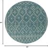 imageLivabliss Yesina Bohemian Outdoor Area Rug710quot Square Aqua710 Round