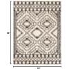 imageLivabliss Moroccan Soft Ana Maria Shag Area Rug 8 x 10 CreamCharcoal5 x 8 Feet