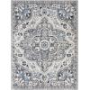imageLivabliss Nyburg Vintage Medallion Area Rug710quot x 10NavyGrayNavyGray