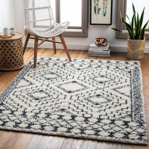 imageLivabliss Moroccan Soft Ana Maria Shag Area Rug 8 x 10 CreamCharcoal8 x 10