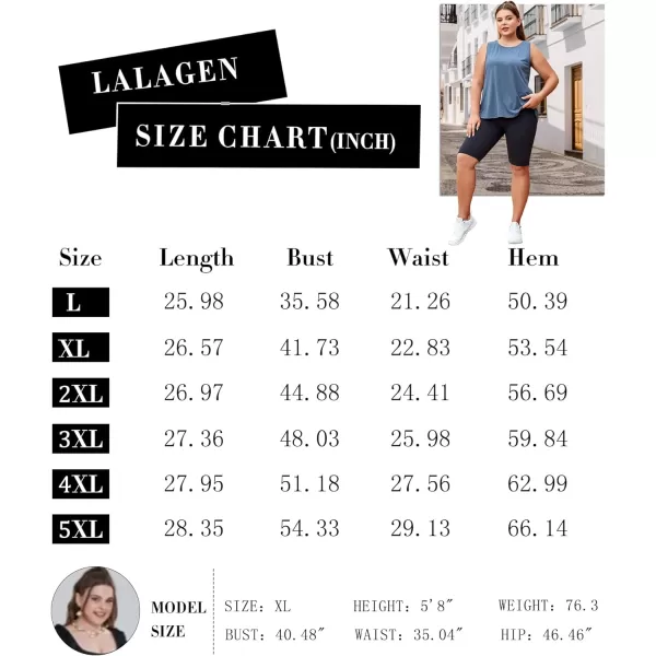 LALAGEN Plus Size Womens Workout Tank Tops Sleeveless Flowy Yoga Athletic Running ShirtsLight Green