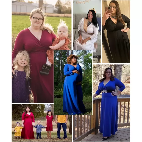LALAGEN Womens Plus Size Long Sleeve Maxi Dress Casual V Neck Loose Flowy Plain Long Party Dress with Pockets L5XSunflower Yellow