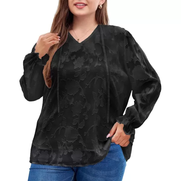 LALAGEN 2024 Plus Size Dressy Blouse for Women Casual Long Sleeve Drawstring Textured V Neck Top Shirts 1X5XLALAGEN 2024 Plus Size Dressy Blouse for Women Casual Long Sleeve Drawstring Textured V Neck Top Shirts 1X5X