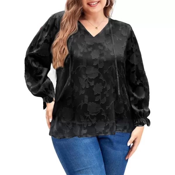 LALAGEN 2024 Plus Size Dressy Blouse for Women Casual Long Sleeve Drawstring Textured V Neck Top Shirts 1X5XLALAGEN 2024 Plus Size Dressy Blouse for Women Casual Long Sleeve Drawstring Textured V Neck Top Shirts 1X5X