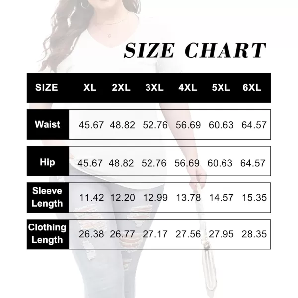 LALAGEN Plus Size T Shirts for Women 2024 UPF 50 Rolled Short Sleeve V Neck Summer Tops Casual Solid Basic Tunic Tee S5XWhite