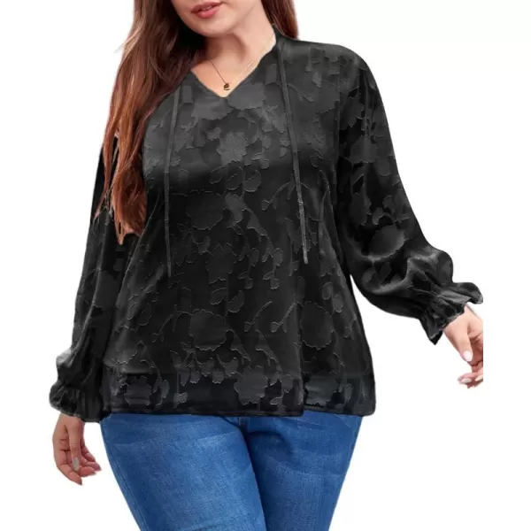 LALAGEN 2024 Plus Size Dressy Blouse for Women Casual Long Sleeve Drawstring Textured V Neck Top Shirts 1X5XLALAGEN 2024 Plus Size Dressy Blouse for Women Casual Long Sleeve Drawstring Textured V Neck Top Shirts 1X5X