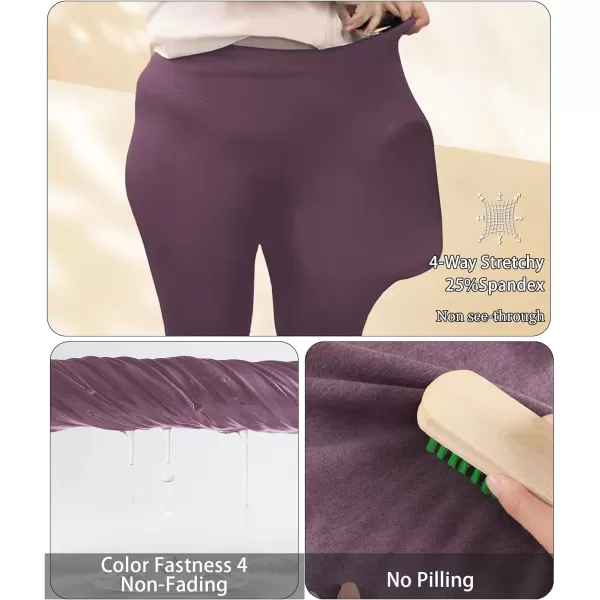 LALAGEN Plus Size Leggings for Women with PocketsHigh Waisted 78 Leggings Tummy Control Workout Gym Yoga PantsPurple