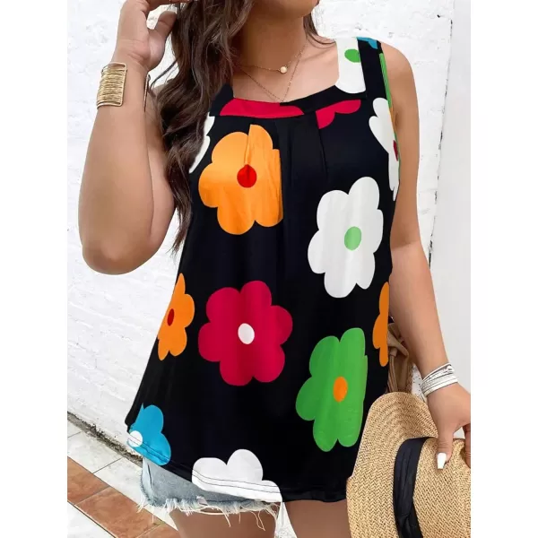 LALAGEN Plus Size Tank Tops for Women Summer Womens Animal Paw Print Tank TopMulticolor2