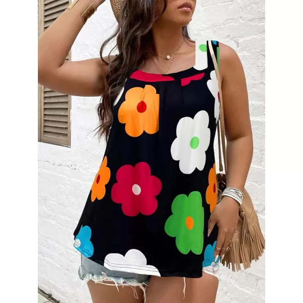 LALAGEN Plus Size Tank Tops for Women Summer Womens Animal Paw Print Tank TopMulticolor2