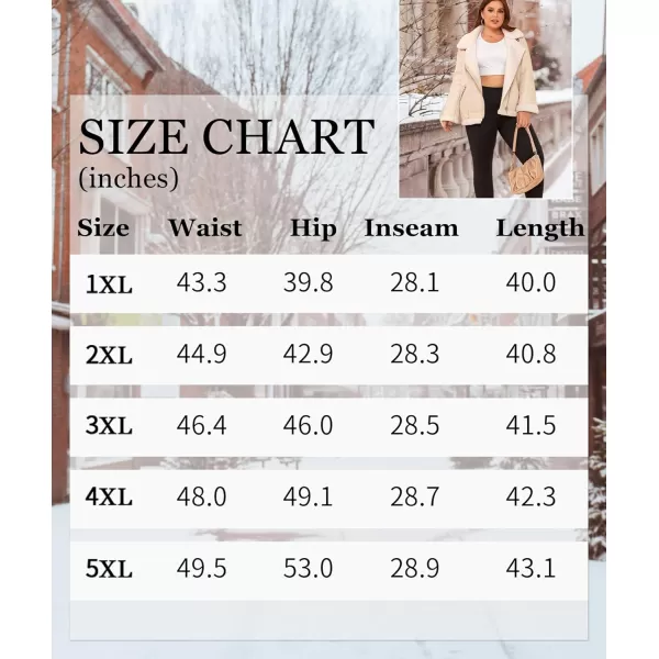 LALAGEN Womens Plus Size Fleece Lined Leggings Water Resistant Thermal Winter Warm High Waisted Workout Pants with PocketsBlack