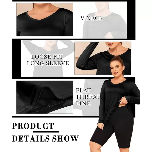 LALAGEN Womens UPF 50 Sun Shirts Plus Size Long Sleeve UV Protection Workout Tops Quick Dry Athletic Hiking ShirtBlack