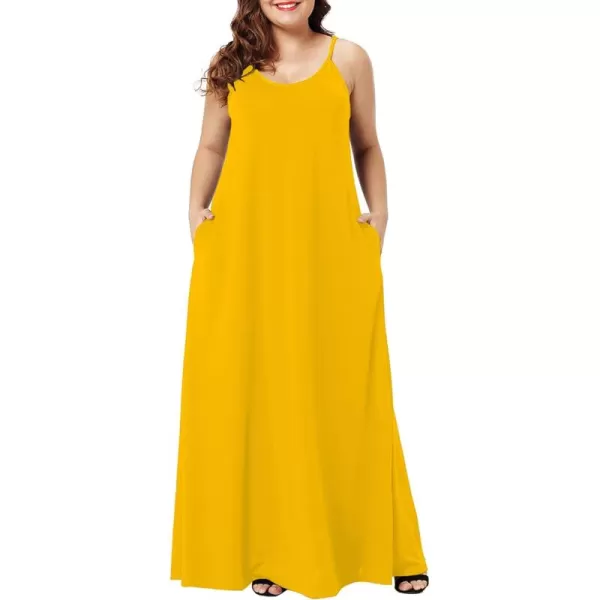 imageLALAGEN Womens Plus Size Maternity Maxi Dress Summer Casual Sleeveless Pockets Loose Long Dresses