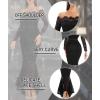 imageLALAGEN Womens Floral Lace Long Sleeve Off Shoulder Wedding Mermaid DressBlack