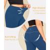 imageLALAGEN Plus Size Leggings for Women with PocketsHigh Waisted 78 Leggings Tummy Control Workout Gym Yoga PantsDark Blue