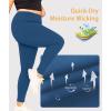 imageLALAGEN Plus Size Leggings for Women with PocketsHigh Waisted 78 Leggings Tummy Control Workout Gym Yoga PantsDark Blue