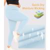 imageLALAGEN Plus Size Leggings for Women with PocketsHigh Waisted 78 Leggings Tummy Control Workout Gym Yoga PantsPastel Blue