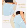 imageLALAGEN Plus Size Leggings for Women with PocketsHigh Waisted 78 Leggings Tummy Control Workout Gym Yoga PantsPastel Blue