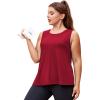 imageLALAGEN Plus Size Womens Workout Tank Tops Sleeveless Flowy Yoga Athletic Running ShirtsZred