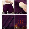 imageLALAGEN Womens Plus Size Fleece Lined Leggings Water Resistant Thermal Winter Warm High Waisted Workout Pants with PocketsPurple