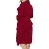 imageLALAGEN Womens Plus Size Long Sleeve Peplum Tie Neck Bodycon Pencil Midi DressZsoild Red