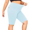 imageLALAGEN Women Plus Size Biker Shorts with Pockets  Tummy Control Gym Workout Running Yoga Volleyball Athletic ShortsPastel Blue
