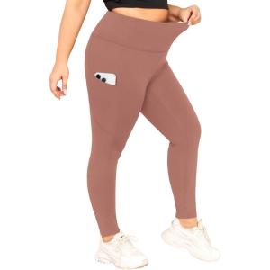 imageLALAGEN Plus Size Leggings for Women with PocketsHigh Waisted 78 Leggings Tummy Control Workout Gym Yoga PantsBriar Rose