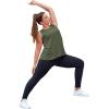 imageLALAGEN Plus Size Womens Workout Tank Tops Sleeveless Summer Loose Fit Flowy Yoga Athletic Running ShirtsArmy Green