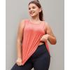 imageLALAGEN Plus Size Womens Workout Tank Tops Sleeveless Summer Loose Fit Flowy Yoga Athletic Running ShirtsCoral Pink