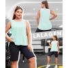 imageLALAGEN Plus Size Womens Workout Tank Tops Sleeveless Summer Loose Fit Flowy Yoga Athletic Running ShirtsLight Green