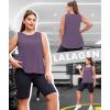 imageLALAGEN Plus Size Womens Workout Tank Tops Sleeveless Summer Loose Fit Flowy Yoga Athletic Running ShirtsPurple