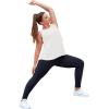 imageLALAGEN Plus Size Womens Workout Tank Tops Sleeveless Summer Loose Fit Flowy Yoga Athletic Running ShirtsWhite