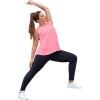 imageLALAGEN Plus Size Womens Workout Tank Tops Sleeveless Summer Loose Fit Flowy Yoga Athletic Running ShirtsZrubber Pink