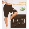 imageLALAGEN Women Plus Size Biker Shorts with Pockets  Tummy Control Gym Workout Running Yoga Volleyball Athletic ShortsBrown