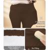 imageLALAGEN Women Plus Size Biker Shorts with Pockets  Tummy Control Gym Workout Running Yoga Volleyball Athletic ShortsBrown