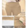 imageLALAGEN Women Plus Size Biker Shorts with Pockets  Tummy Control Gym Workout Running Yoga Volleyball Athletic ShortsLight Brown