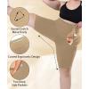 imageLALAGEN Women Plus Size Biker Shorts with Pockets  Tummy Control Gym Workout Running Yoga Volleyball Athletic ShortsLight Brown